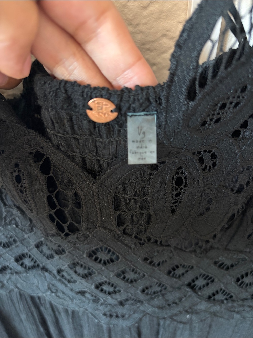 $128 NWT Free People Intimately Adella Strappy Black Lace Maxi Dress - Picture 10 of 10